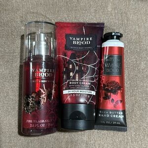 BBW 3pc Vampire Blood travel size hand cream/body cream/FFM